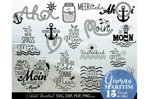Download German Nautical SVG Bundle Moin Seagul - Svg bundle Collection