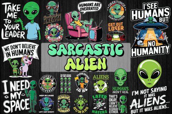 Download Sarcasm Alien SVG Bundle - Svg bundle Collection