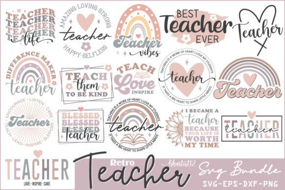 Download Retro Teacher SVG Bundle. - Svg bundle Collection