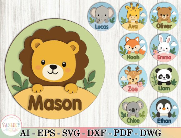 Download Personalized Animal Name Sign SVG Bundle - Svg bundle Collection