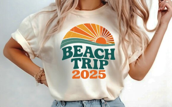 Download Retro Beach Trip 2025 Summer Shirt SVG - 2025 Collection