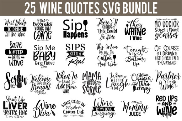 Download Wine Quotes SVG Bundle - Svg bundle Collection