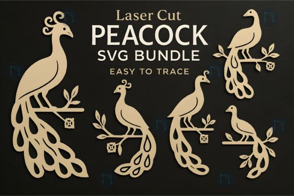 Download Elegant Laser Cut Peacock SVG Bundle - Svg bundle Collection