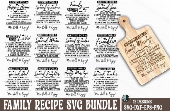 Download Family Recipe Cutting Board Svg Bundle - Svg bundle Collection