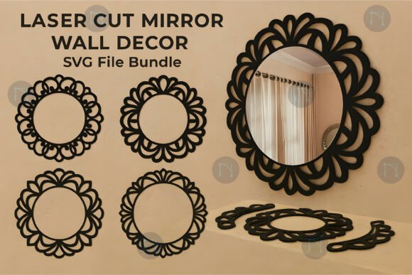 Download Laser Cut Mirror Wall Decor SVG Bundle - Svg bundle Collection