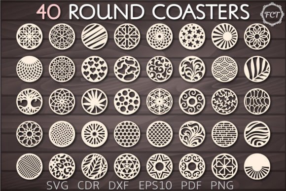 Download Coaster SVG Bundle, Round Coaster Set - Svg bundle Collection