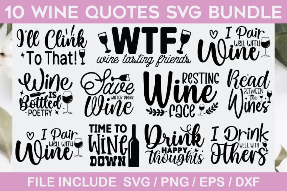 Download Wine Quotes SVG Bundle - Svg bundle Collection