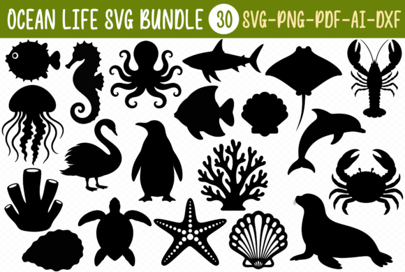 Download 30 Ocean Life SVG Bundle - Svg bundle Collection