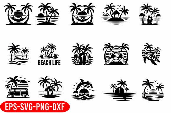 Download Tropical Beach SVG Bundle,Beach Life SVG - Svg bundle Collection