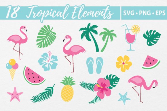 Download Tropical SVG Bundle Clipart Prints Cut - Svg bundle Collection
