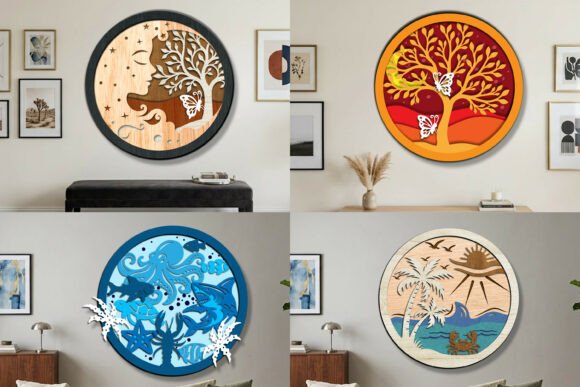 Download Laser Cut 3D Wall Decor SVG Bundle - Svg bundle Collection